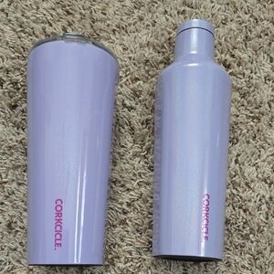 Corkcicle Lavender Unicorn Magic 24 Oz Tumbler And 16 Oz Canteen